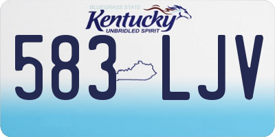 KY license plate 583LJV