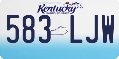 KY license plate 583LJW