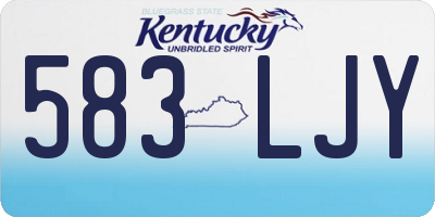 KY license plate 583LJY