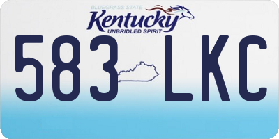 KY license plate 583LKC