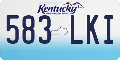 KY license plate 583LKI