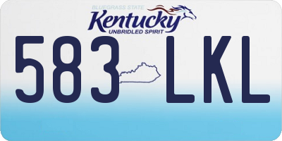 KY license plate 583LKL