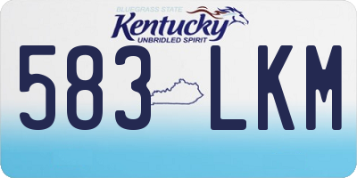 KY license plate 583LKM