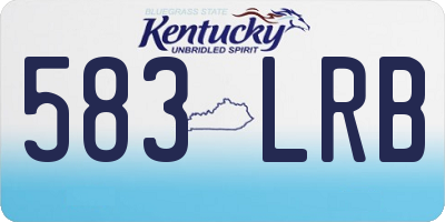 KY license plate 583LRB