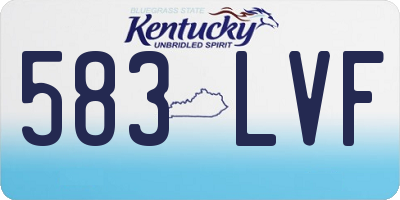 KY license plate 583LVF