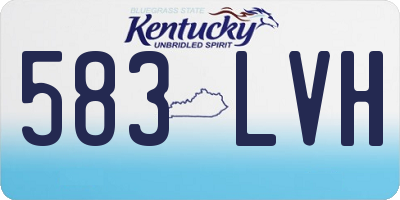 KY license plate 583LVH