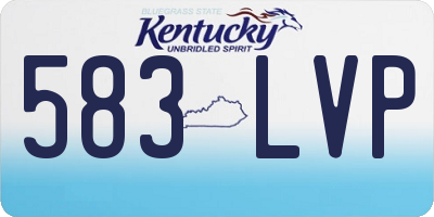 KY license plate 583LVP