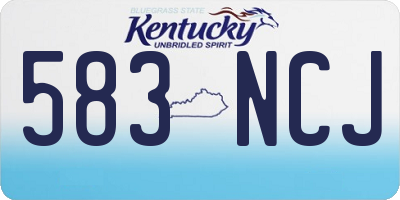 KY license plate 583NCJ