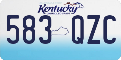 KY license plate 583QZC