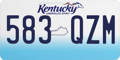 KY license plate 583QZM