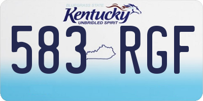 KY license plate 583RGF