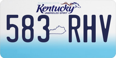 KY license plate 583RHV