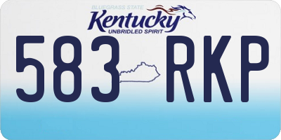 KY license plate 583RKP