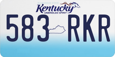 KY license plate 583RKR