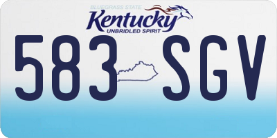 KY license plate 583SGV