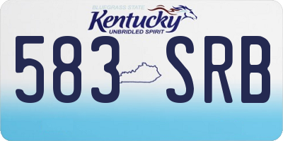 KY license plate 583SRB