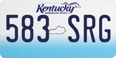 KY license plate 583SRG