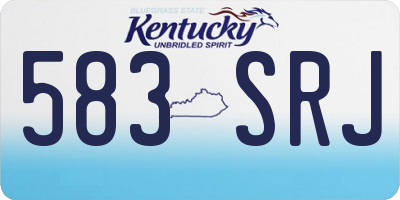 KY license plate 583SRJ