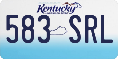KY license plate 583SRL