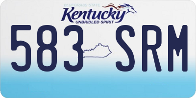 KY license plate 583SRM