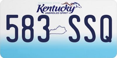 KY license plate 583SSQ