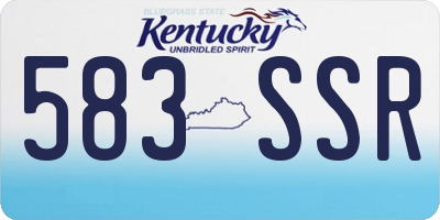 KY license plate 583SSR