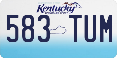KY license plate 583TUM