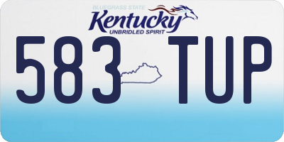 KY license plate 583TUP