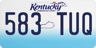 KY license plate 583TUQ