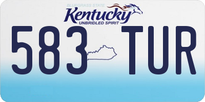 KY license plate 583TUR