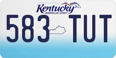 KY license plate 583TUT