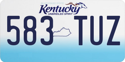 KY license plate 583TUZ