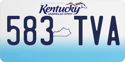 KY license plate 583TVA