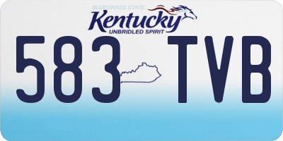 KY license plate 583TVB