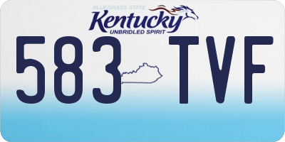 KY license plate 583TVF