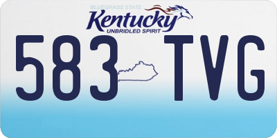 KY license plate 583TVG