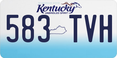 KY license plate 583TVH