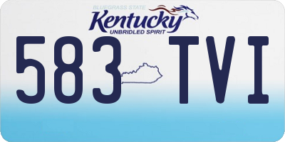 KY license plate 583TVI