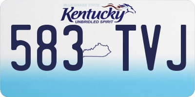 KY license plate 583TVJ