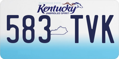 KY license plate 583TVK