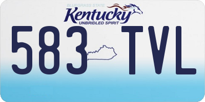 KY license plate 583TVL