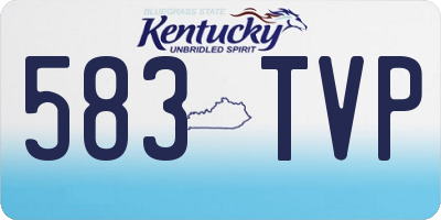 KY license plate 583TVP