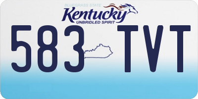 KY license plate 583TVT