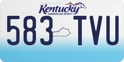 KY license plate 583TVU