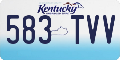 KY license plate 583TVV