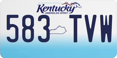 KY license plate 583TVW