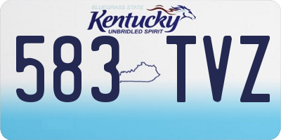 KY license plate 583TVZ