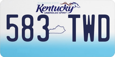 KY license plate 583TWD