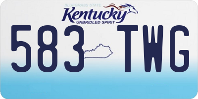 KY license plate 583TWG