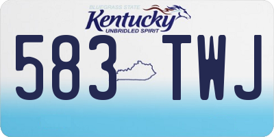 KY license plate 583TWJ